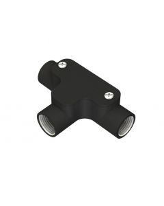 20mm Conduit Inspection Tee: Black Enamel
