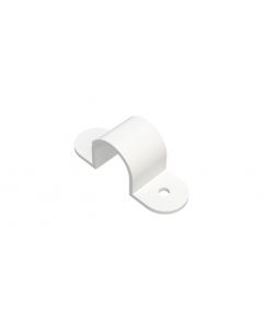 25mm PVC Plain Saddle: White