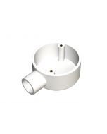 25mm PVC Terminal Conduit Box: White