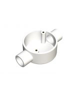 20mm PVC Through Conduit Box: White
