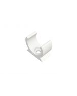 25mm PVC Spring Clip Saddle: White